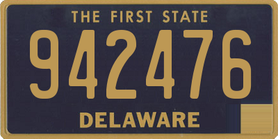 DE license plate 942476