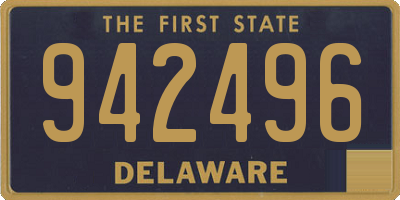 DE license plate 942496