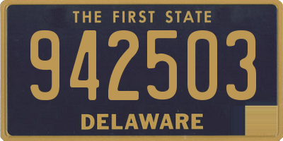 DE license plate 942503