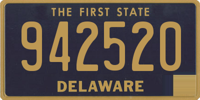 DE license plate 942520