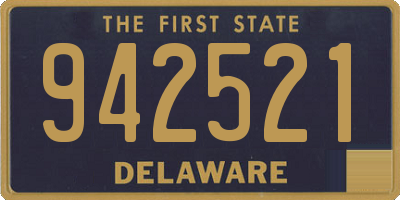 DE license plate 942521