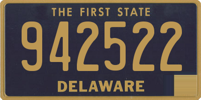 DE license plate 942522