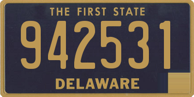 DE license plate 942531