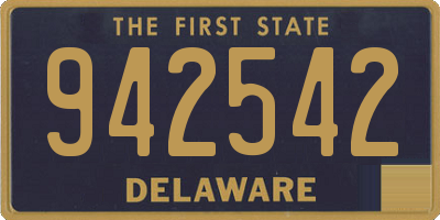 DE license plate 942542