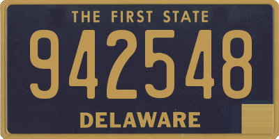 DE license plate 942548