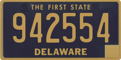 DE license plate 942554