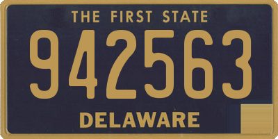 DE license plate 942563