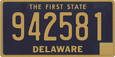 DE license plate 942581