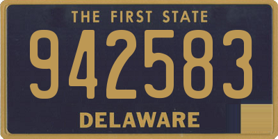 DE license plate 942583