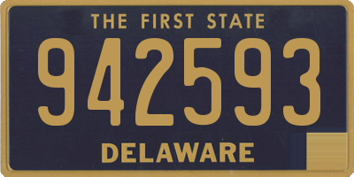 DE license plate 942593