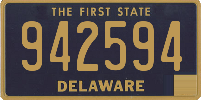 DE license plate 942594