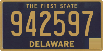 DE license plate 942597
