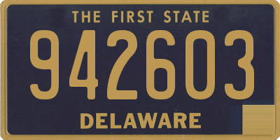 DE license plate 942603