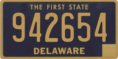 DE license plate 942654