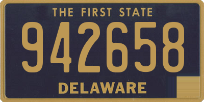 DE license plate 942658