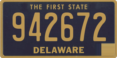 DE license plate 942672