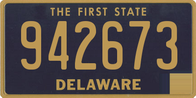DE license plate 942673