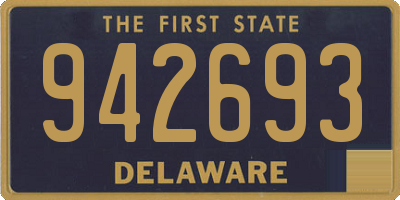 DE license plate 942693