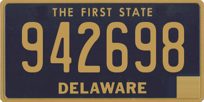 DE license plate 942698