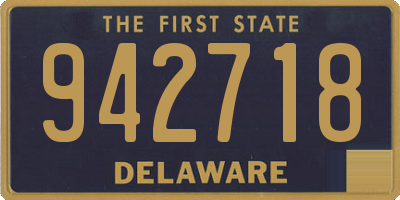 DE license plate 942718