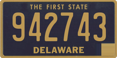 DE license plate 942743