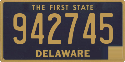 DE license plate 942745