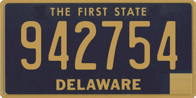 DE license plate 942754
