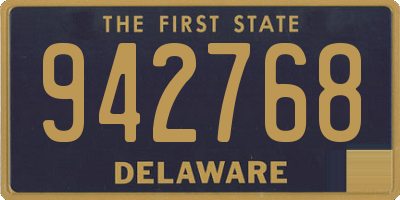 DE license plate 942768