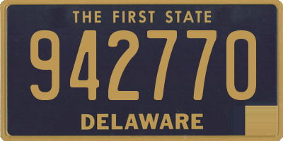 DE license plate 942770
