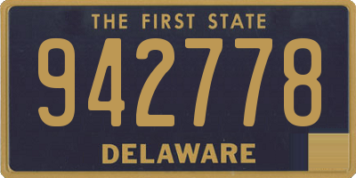 DE license plate 942778
