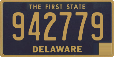 DE license plate 942779