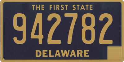 DE license plate 942782