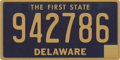 DE license plate 942786