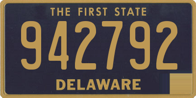 DE license plate 942792