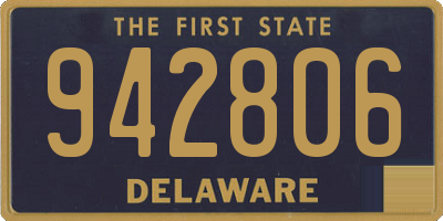 DE license plate 942806