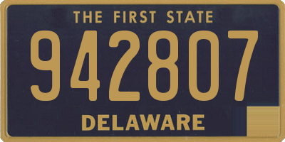 DE license plate 942807