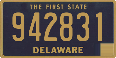DE license plate 942831