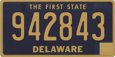 DE license plate 942843