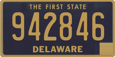 DE license plate 942846