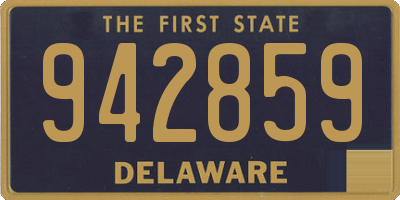 DE license plate 942859