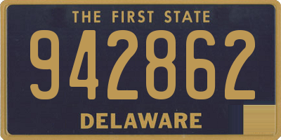 DE license plate 942862