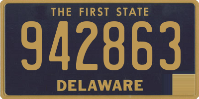 DE license plate 942863