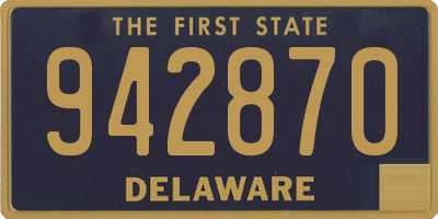 DE license plate 942870