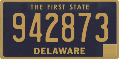 DE license plate 942873