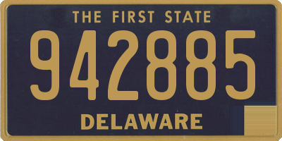 DE license plate 942885