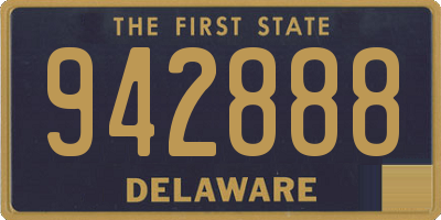 DE license plate 942888