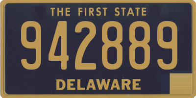 DE license plate 942889