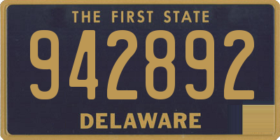 DE license plate 942892
