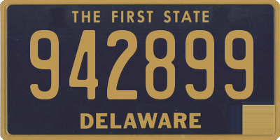 DE license plate 942899