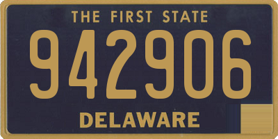 DE license plate 942906